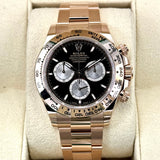 Daytona 40mm 126505 Rose Gold Black Dial