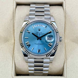 Day-Date Platinum 40mm 228236 Ice Blue Roman Dial