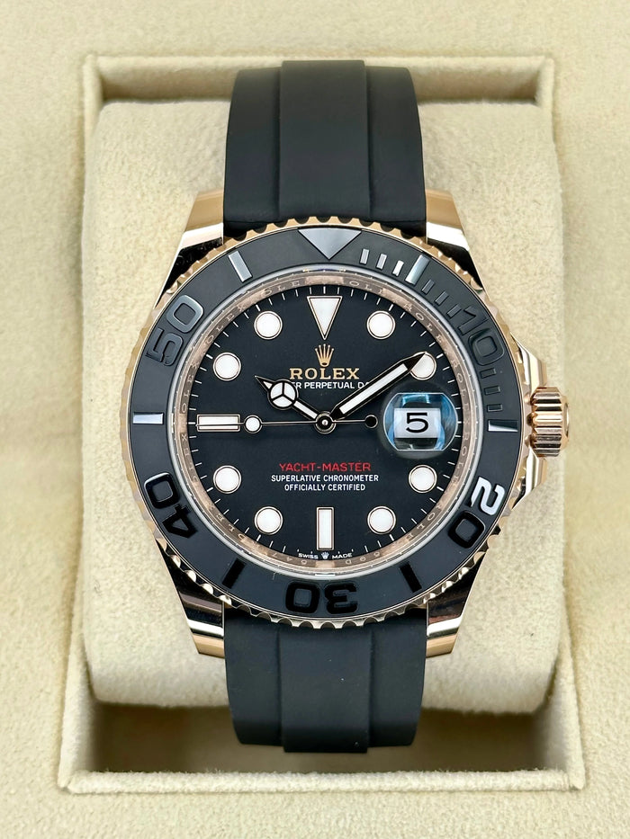 Yacht-Master 40mm 126655 Rose Gold Oysterflex Black Dial - Super Clone Watch, photo 1 of 12
