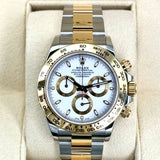 Daytona 40mm 116503 Two-Tone White Dial